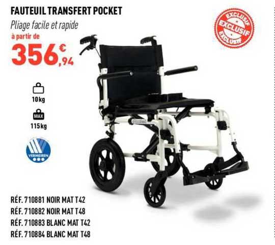 fauteuil transfert pocket