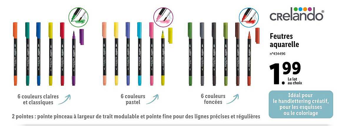 feutres aquarelle crelando