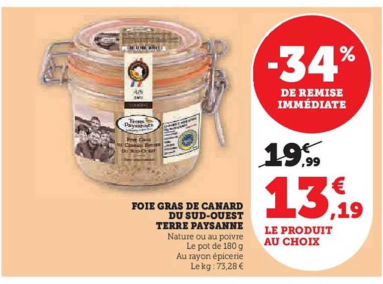 foie gras de canard du sud-ouest terre paysanne