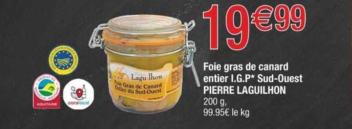 foie gras de canard entier i.g.p. sud-ouest pierre laguilhon
