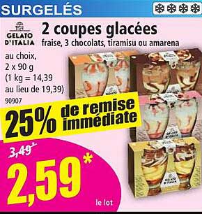 gelato d'italia 2 coupes glacées