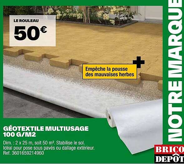 géotextile multiusage 100 g/m2