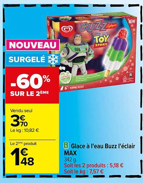 glace à l'eau buzz l'éclair max