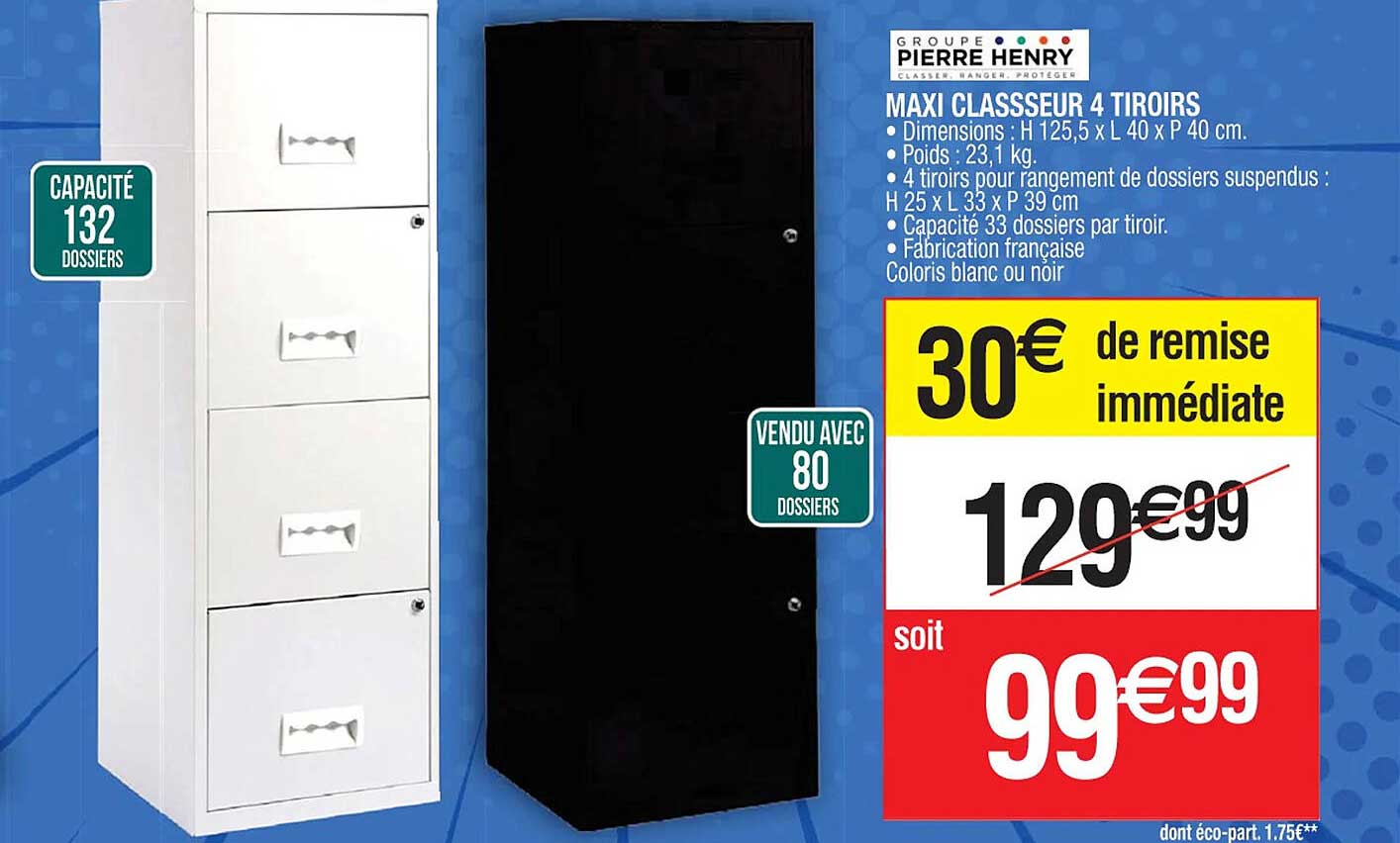 groupe pierre henry maxi classeur 4 tiroirs