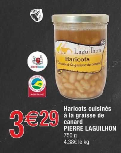 haricots cuisinés à la graisse de canard pierre laguilhon