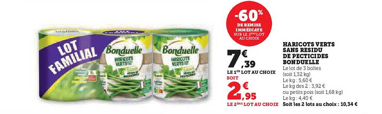 haricots verts sans residu de pecticides bonduelle