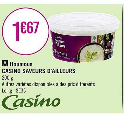 houmous casino saveurs d'ailleurs