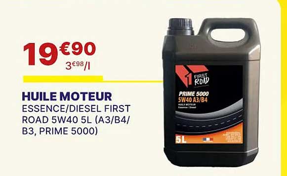 huile moteur essence/diesel first road 5w40