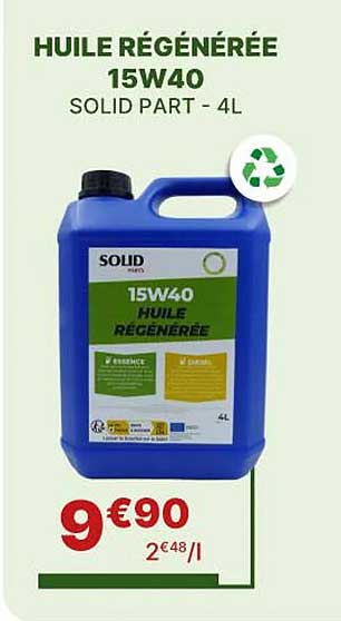 huile régénérée 15w40