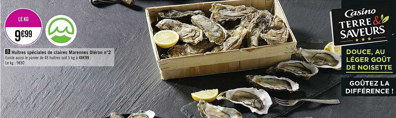 huîtres spéciales de claires marennes oléron n°2