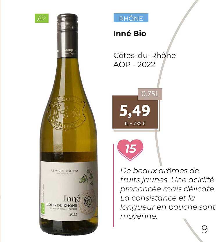 inné bio côtes-du-rhône aop - 2022