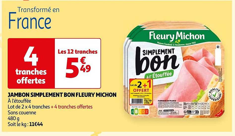 jambon simplement bon fleury michon