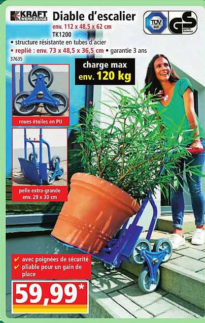 kraft werkzeuge diable d'escalier