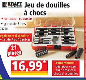 kraft werkzeuge jeu de douilles à chocs