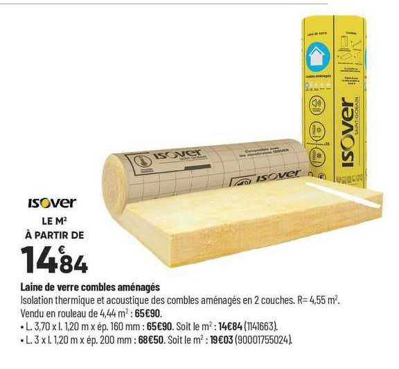 laine de verre combles aménagés isover