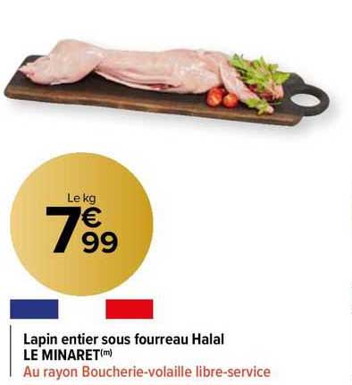 lapin entier sous fourreau halal le minaret