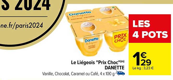 le liégeois "prix choc" danette
