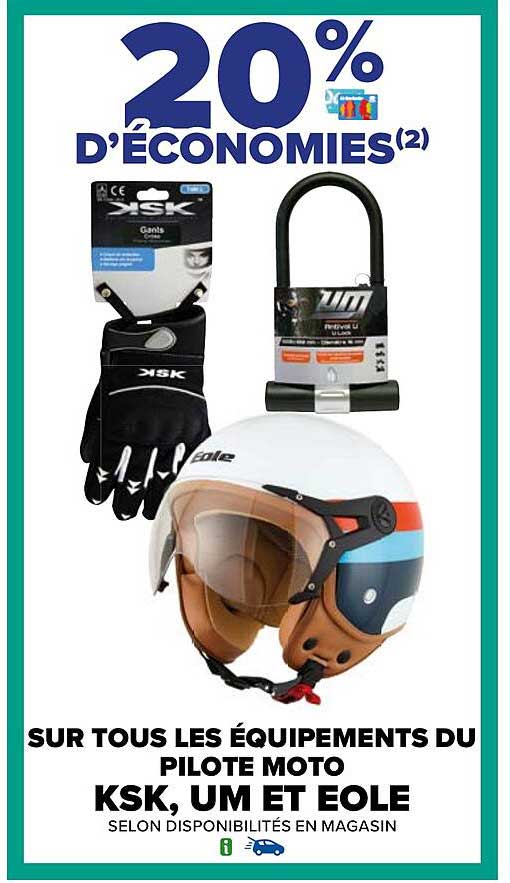 les équipements du pilote moto ksk, um et eole