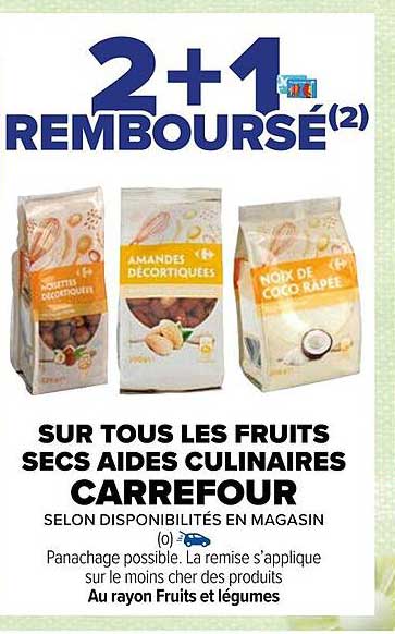 les fruits secs aides culinaires carrefour