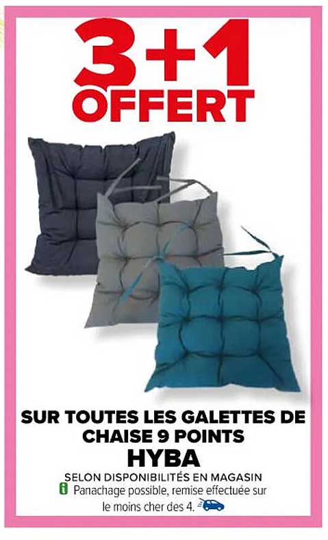 les galettes de chaise 9 points hyba