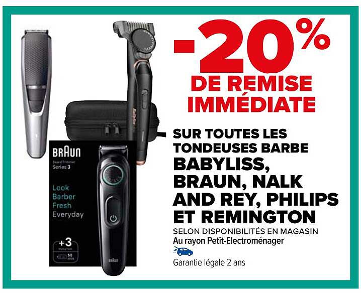 les tondeuses barbe babyliss, braun, nalk and rey, philips et remington