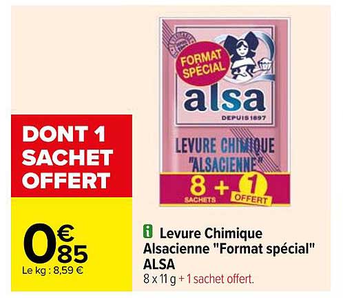 levure chimique alsacienne "format spécial" alsa