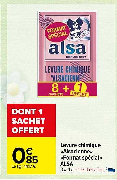 levure chimique «alsacienne» «format spécial» alsa