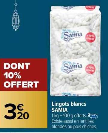 lingots blancs samia