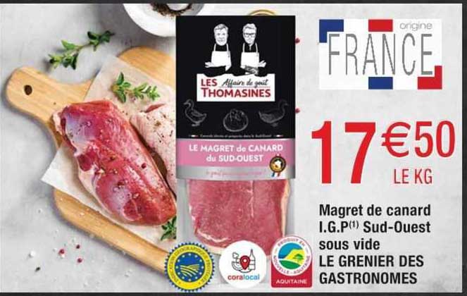 magret de canard i.g.p. sud-ouest sous vide le grenier des gastronomes