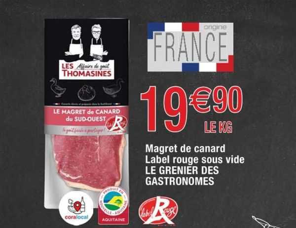 magret de canard label rouge sous vide le grenier des gastronomes