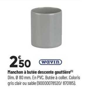 manchon à butée descente gouttière wavin