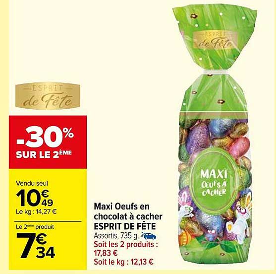 Maxi œufs En Chocolat à Cacher Esprit De Fête