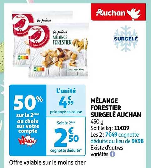 mélange forestier surgelé auchan