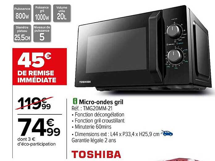micro-ondes gril toshiba