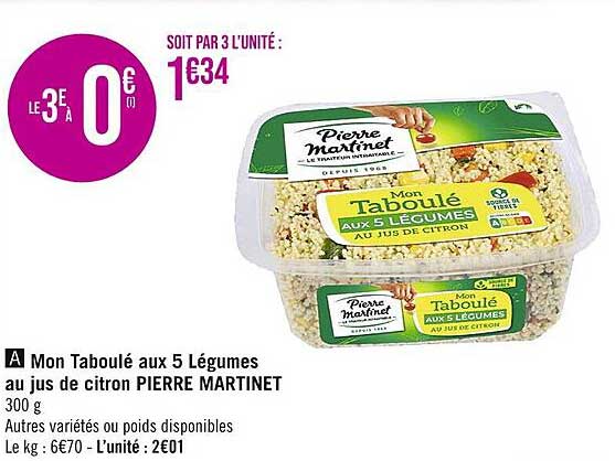 mon taboulé aux 5 légumes au jus de citron pierre martinet