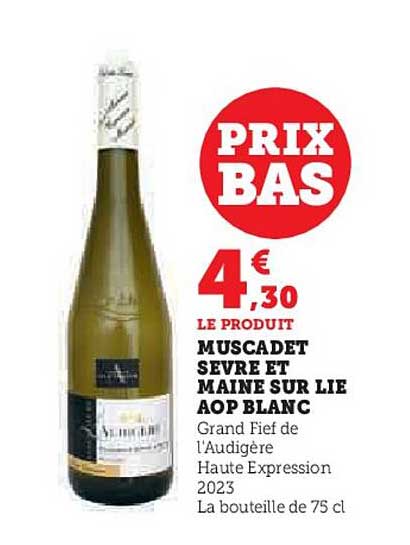muscadet sèvre et maine sur lie aop blanc
