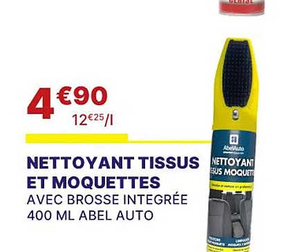 nettoyant tissues et moquettes avec brosse intégrée abel auto