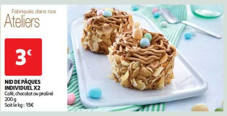 nid de pâques individuel x2
