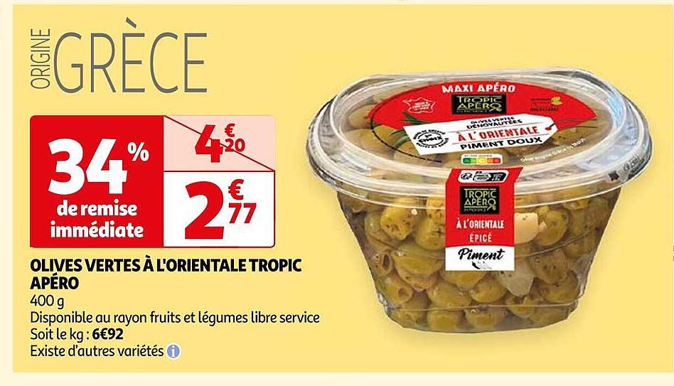 Olives Vertes à L'orientale Tropic Apéro