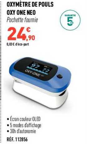oxymètre de pouls oxy one neo