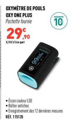 oxymètre de pouls oxy one plus