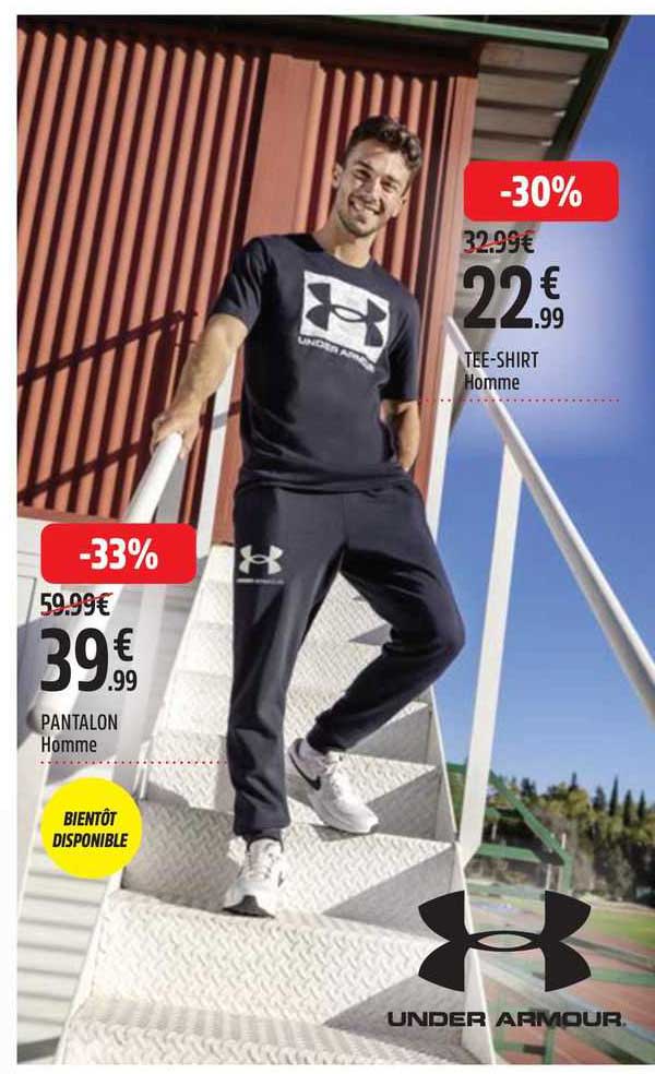 pantalon homme, tee-shirt homme under armour