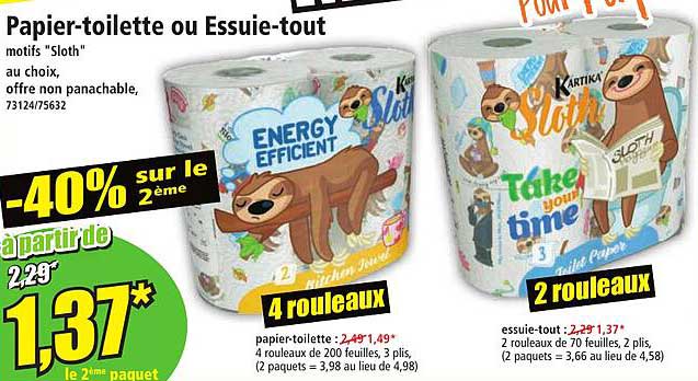 papier-toilette ou essuie-tout