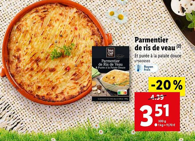 parmentier de ris de veau deluxe