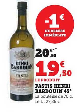 pastis henri bardouin 45°