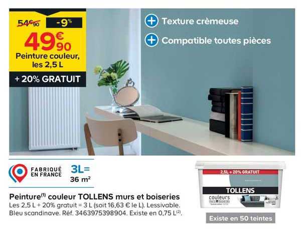 peinture couleur tollens murs et boiseries