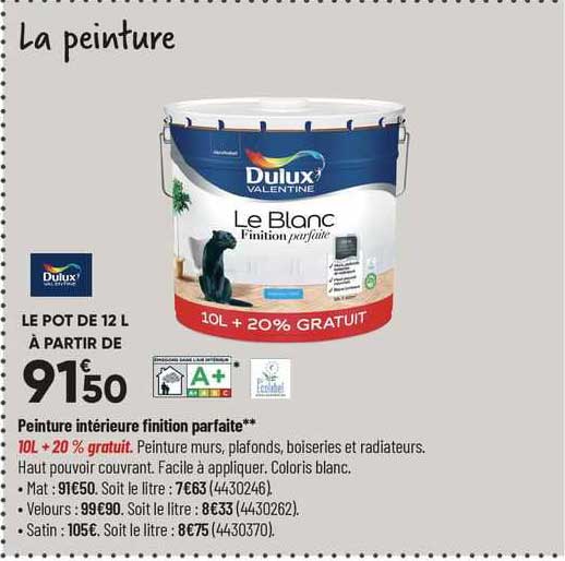 peinture intérieure finition parfaite dulux valentine