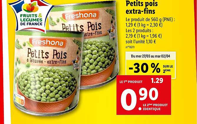 petits pois extra-fins