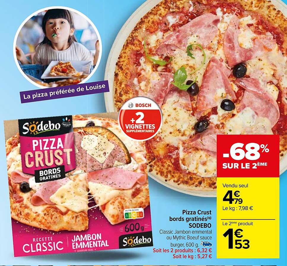 pizza crust bords gratinés sodebo