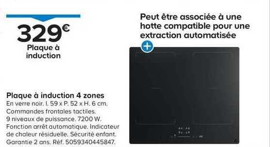 plaque à induction 4 zones